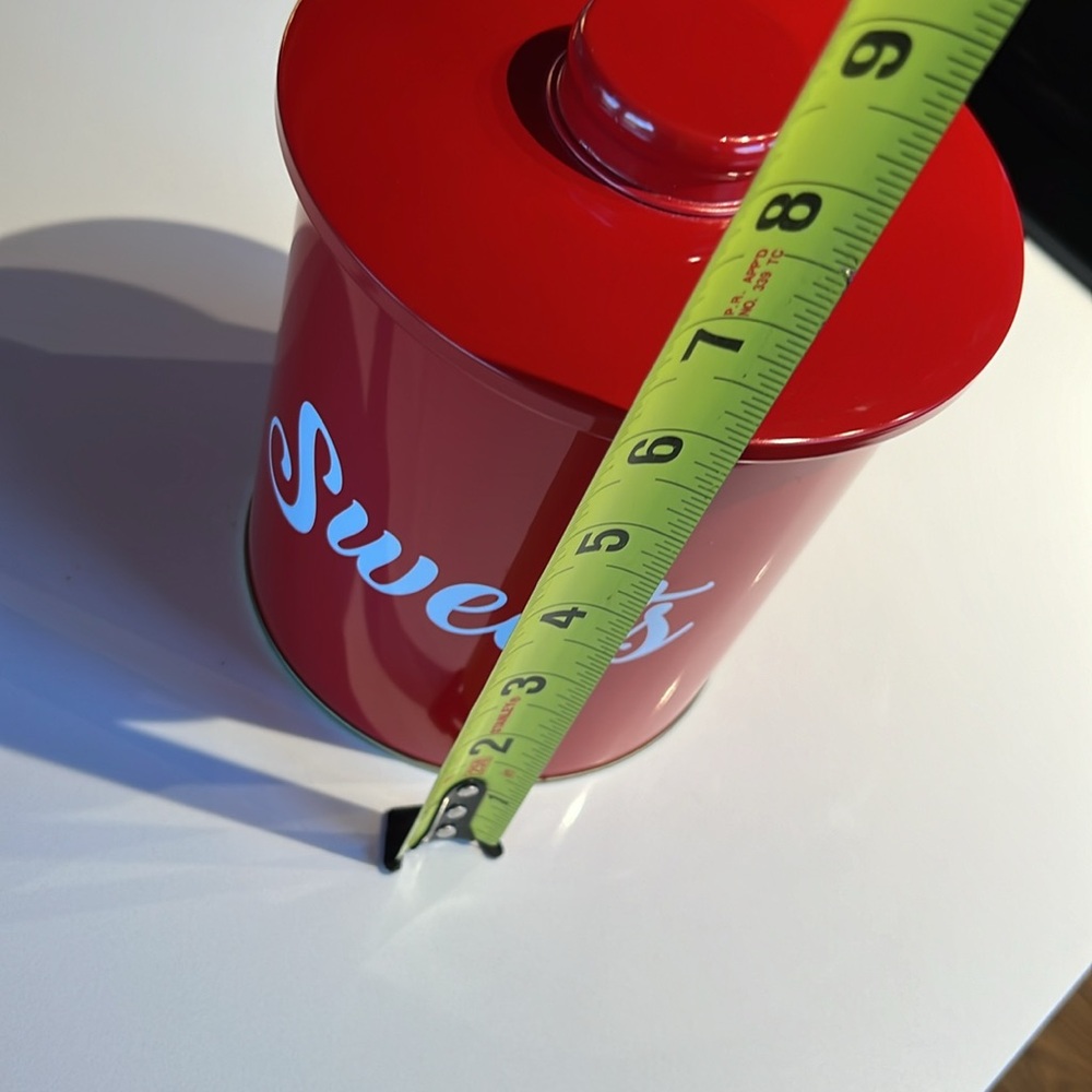 Red Tin “Sweets” Storage Container. - Picture 2 of 3